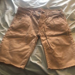 Brown cut-off shorts